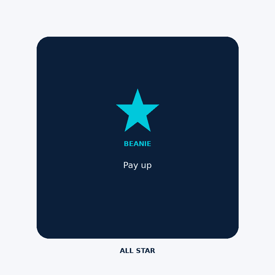 Pay up beanie